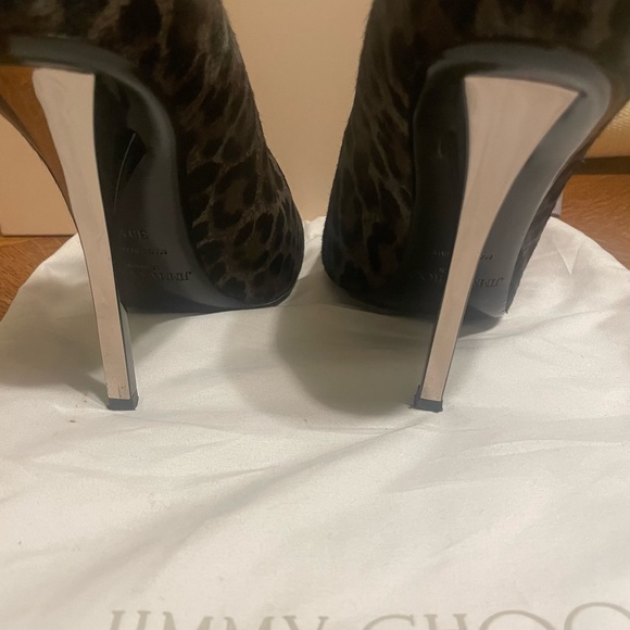 Jimmy Choo leopard print pony smoke/black size 39.5 (9.5) - Picture 3 of 16
